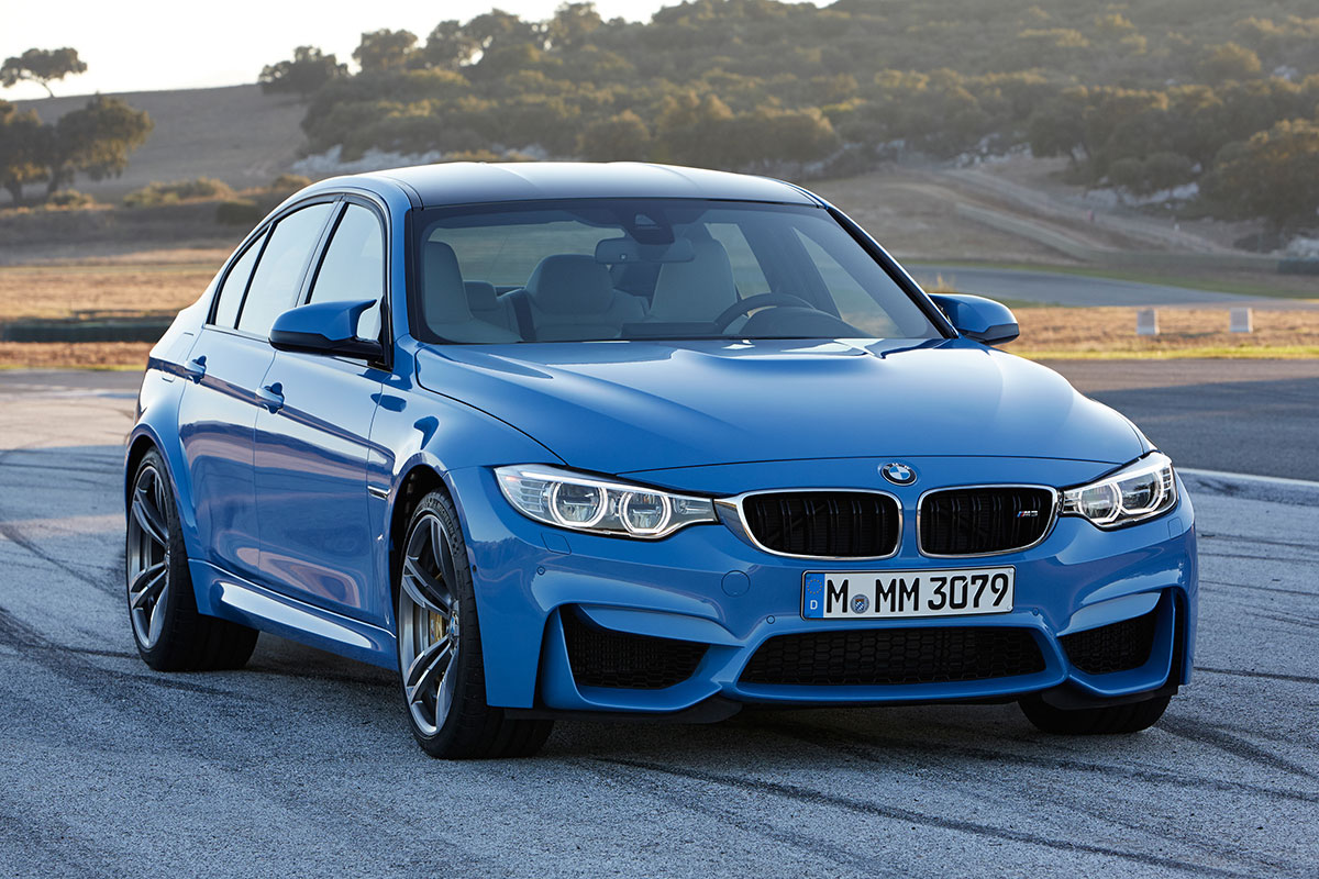 BMW M3 saloon 2014 front quarter static