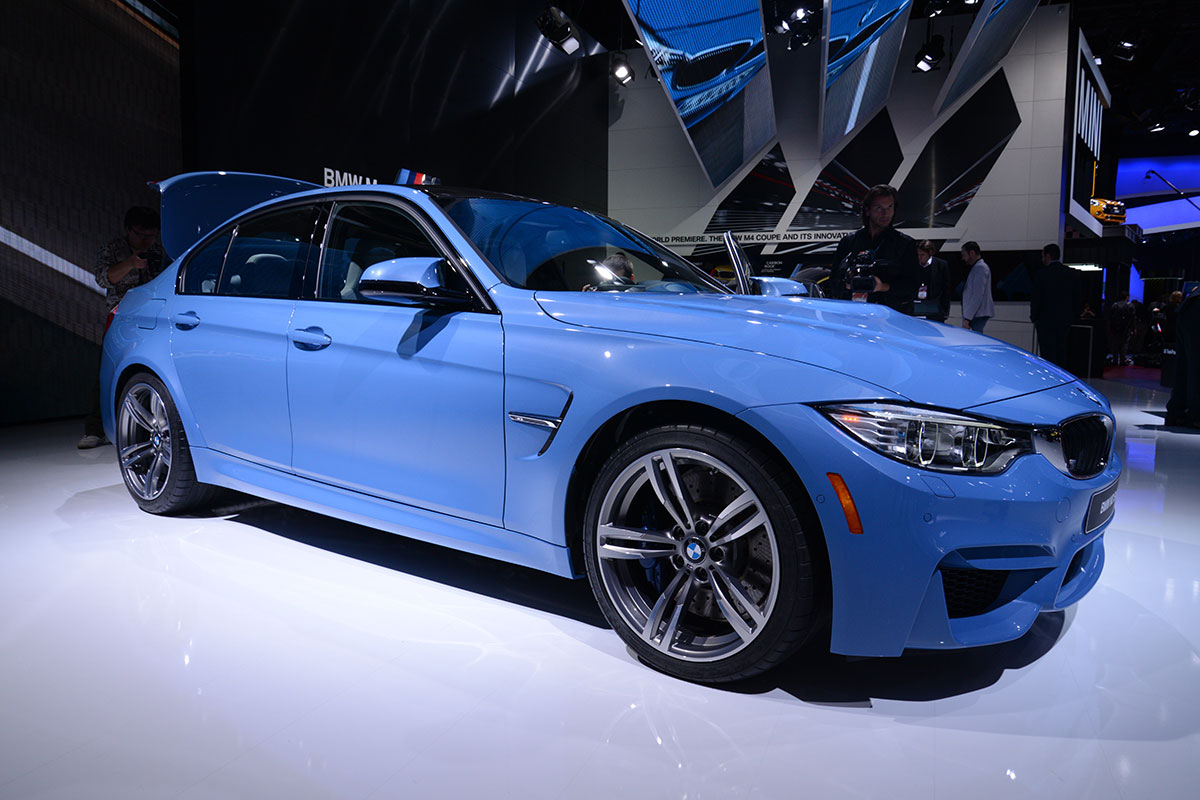 BMW M3 saloon 2014 front quarter static