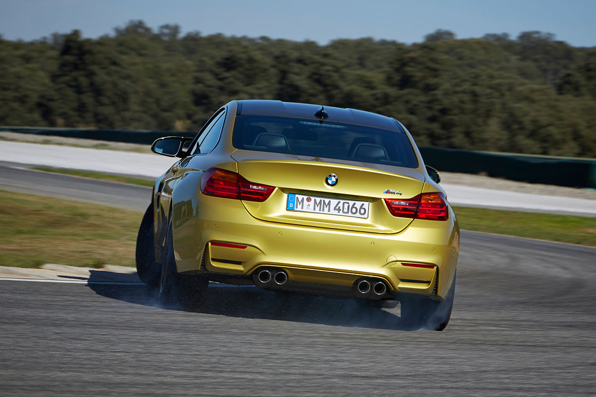 BMW M4 coupe 2014 rear cornering