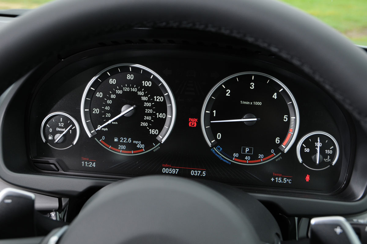 The instruments are traditional analogue dials, which are started to look dated next to some rivals with digital displays
