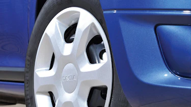 Most versions of the Logan MCV are fitted with steel wheels, but alloys are an optional extra