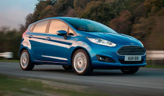 Ford Fiesta EcoBoost supermini 2013 front quarter tracking