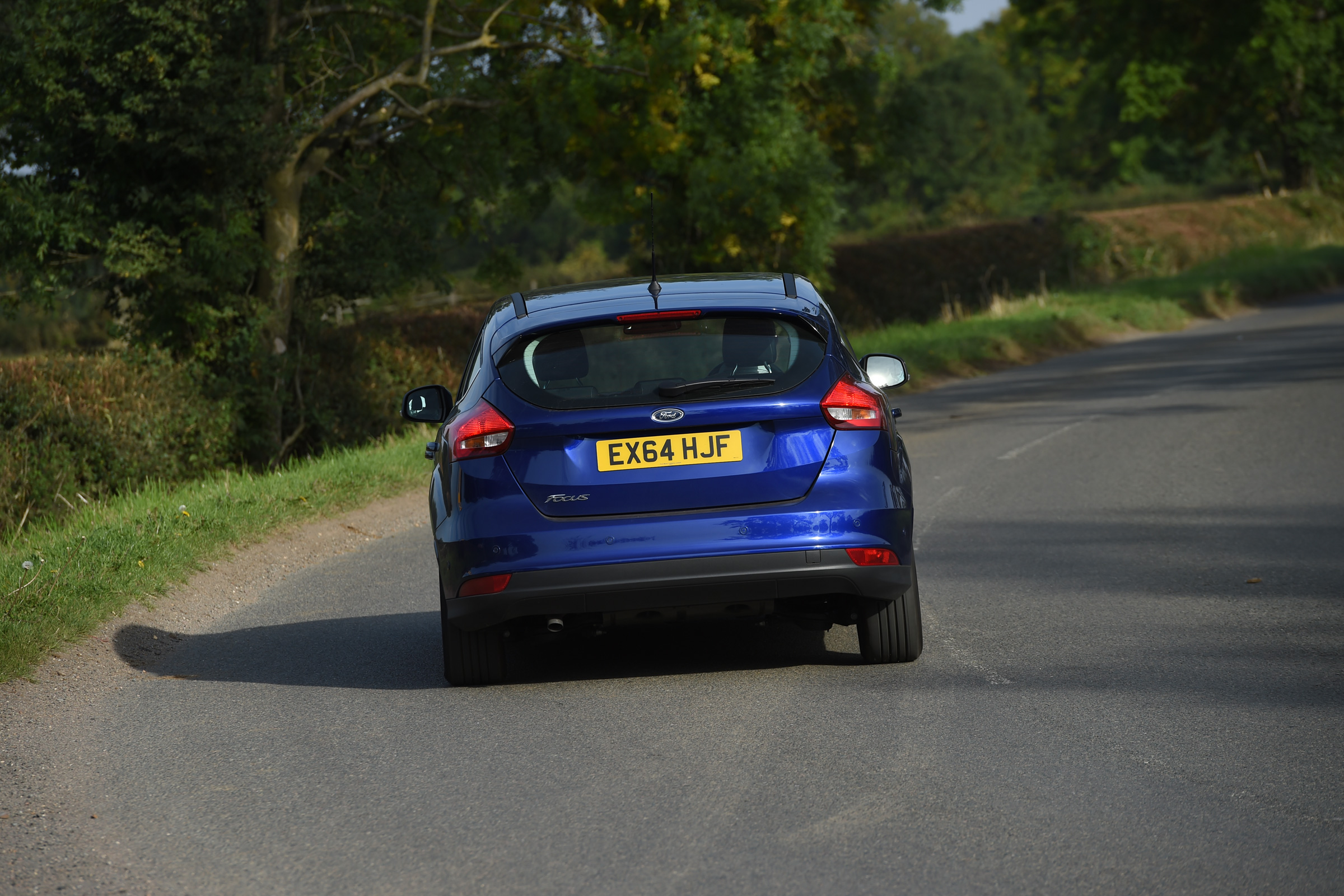 2015 Ford Focus hatchback cornering - rear