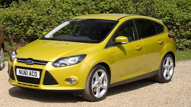 Gold-coloured Ford Focus