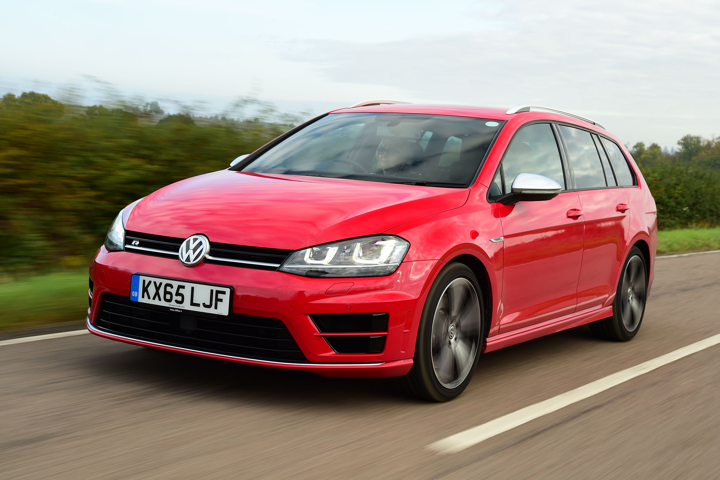 VW Golf R estate driving