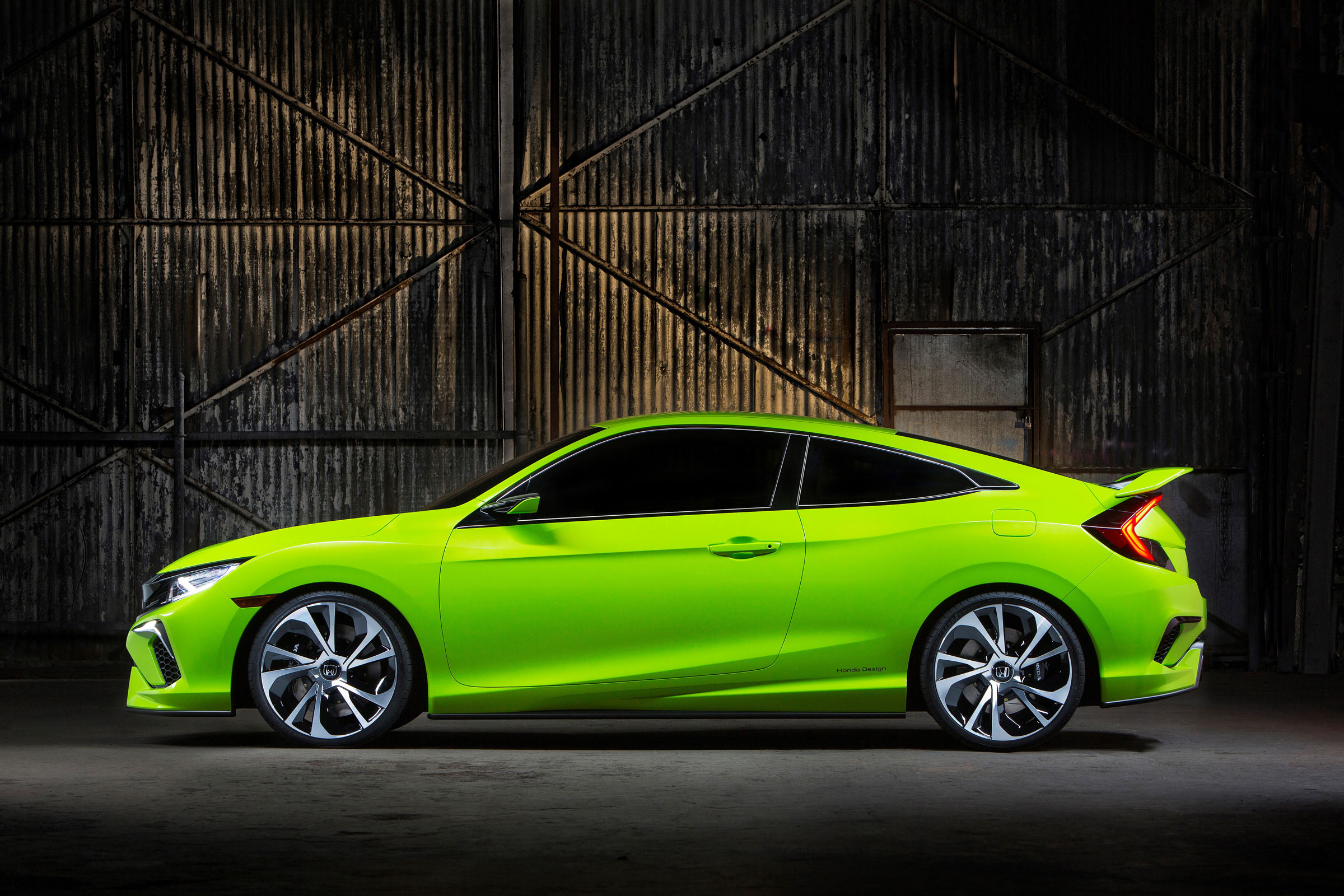Eye-catching style is the intention behind the new Honda Civic coupe concept's design