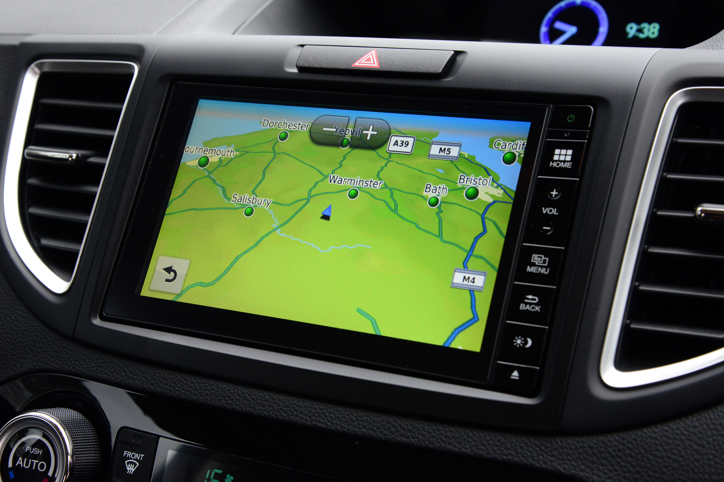The sat nav doesn't help in this regard, because it's an aftermarket system which looks rather dated