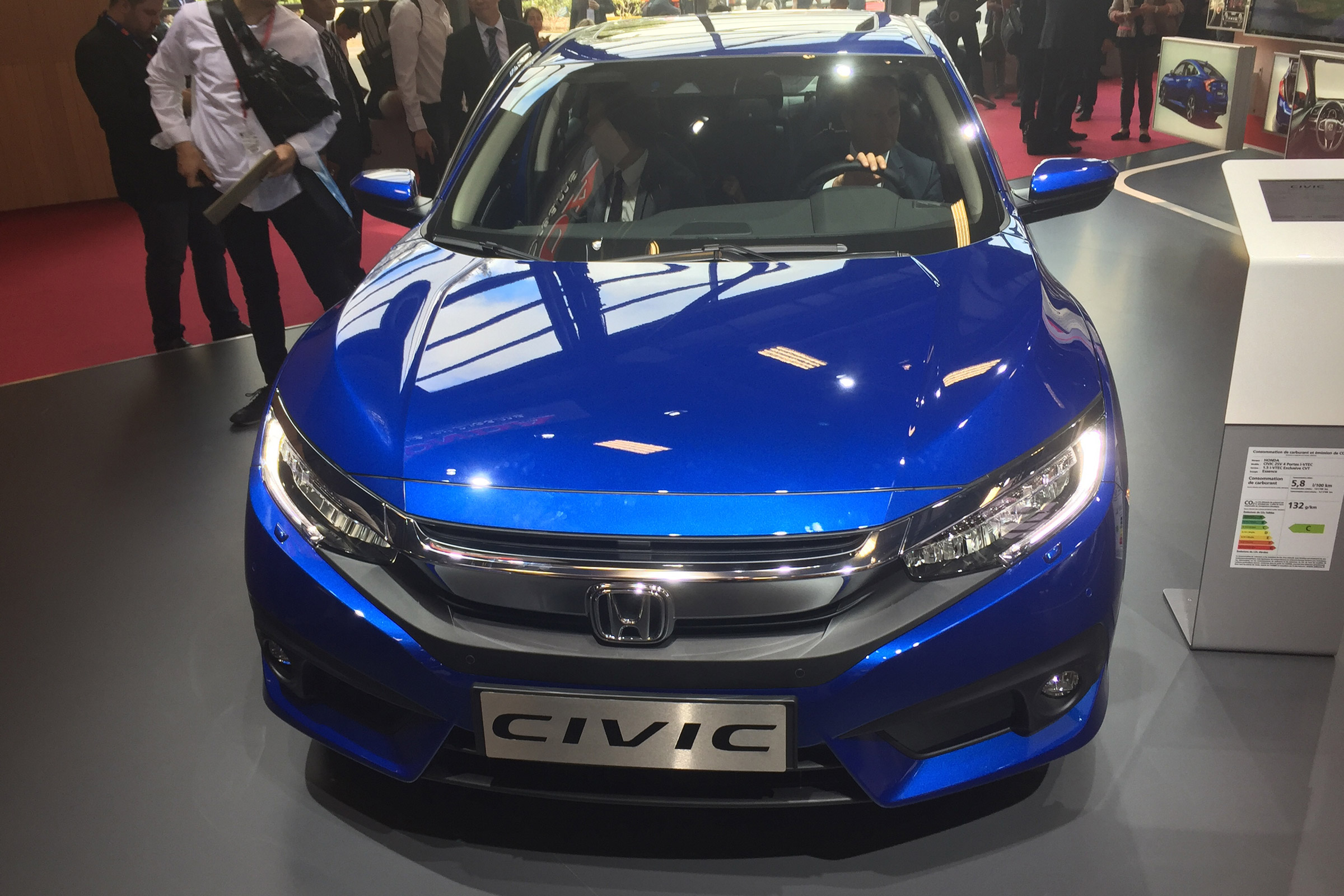 The new Civic displays the Japanese company's distinctive new grille design