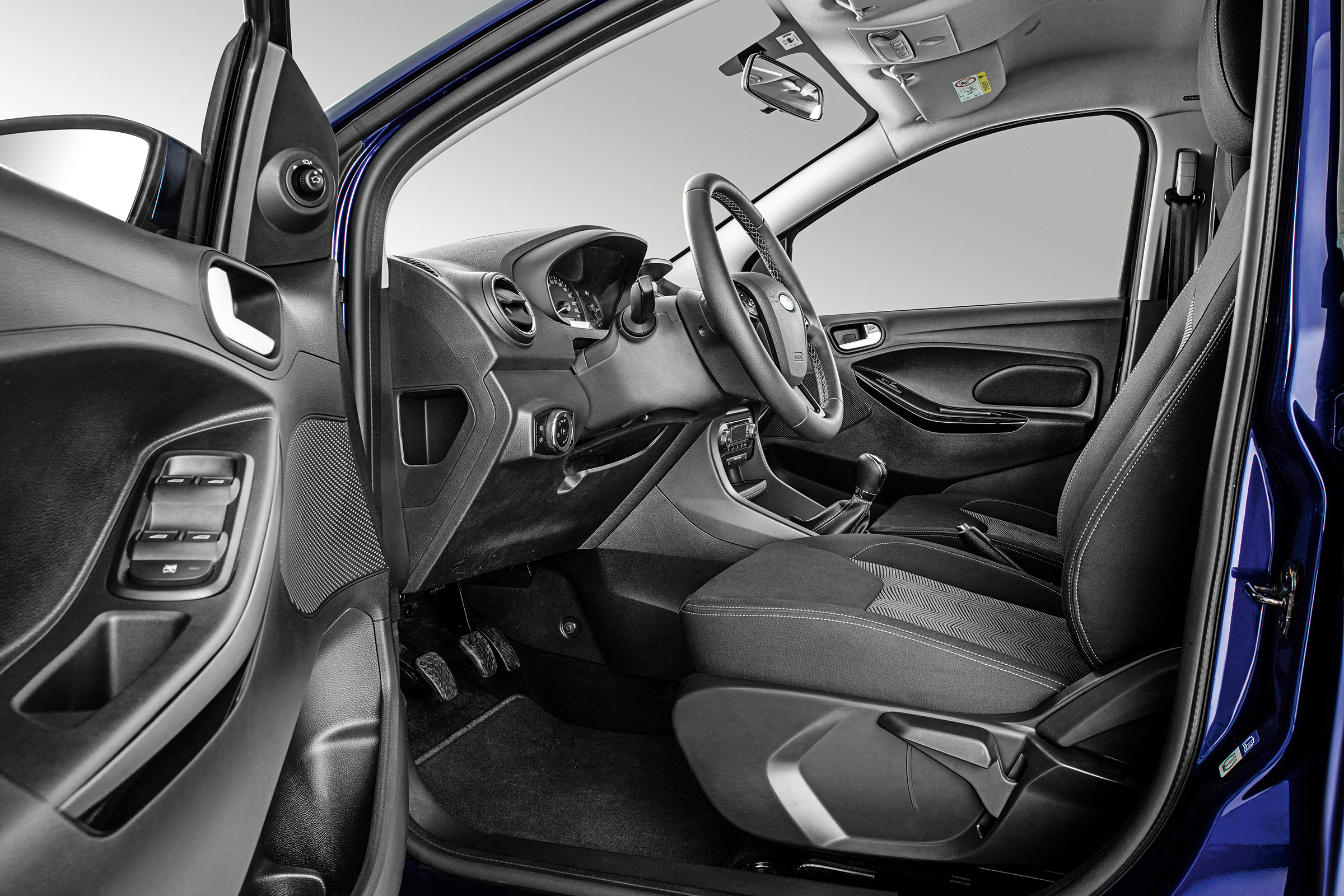 Four six-foot-tall adults can get reasonably comfortable inside the Ka+