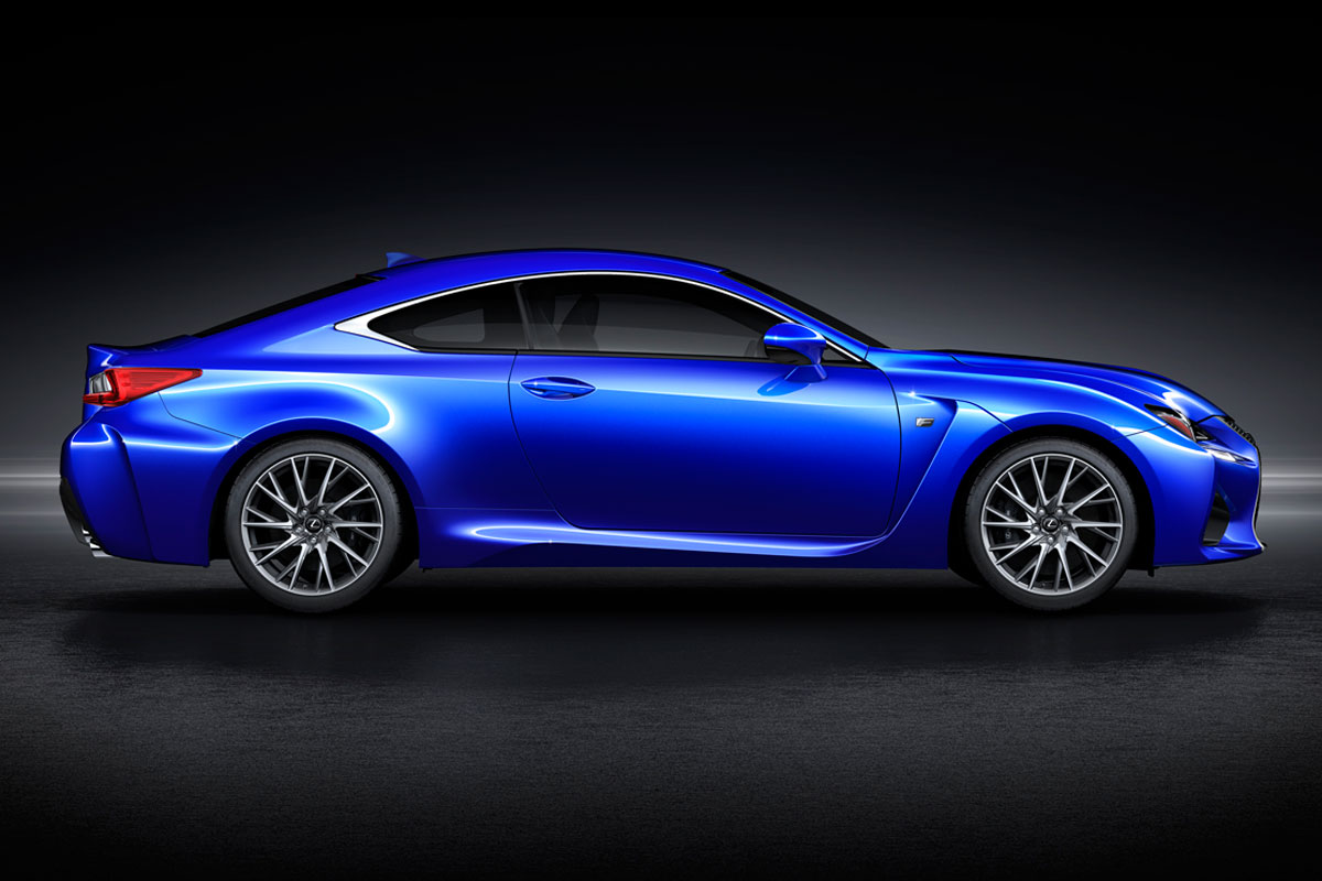 Lexus RC-F coupe 2014 side profile