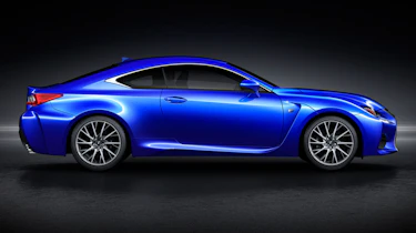 Lexus RC-F coupe 2014 side profile