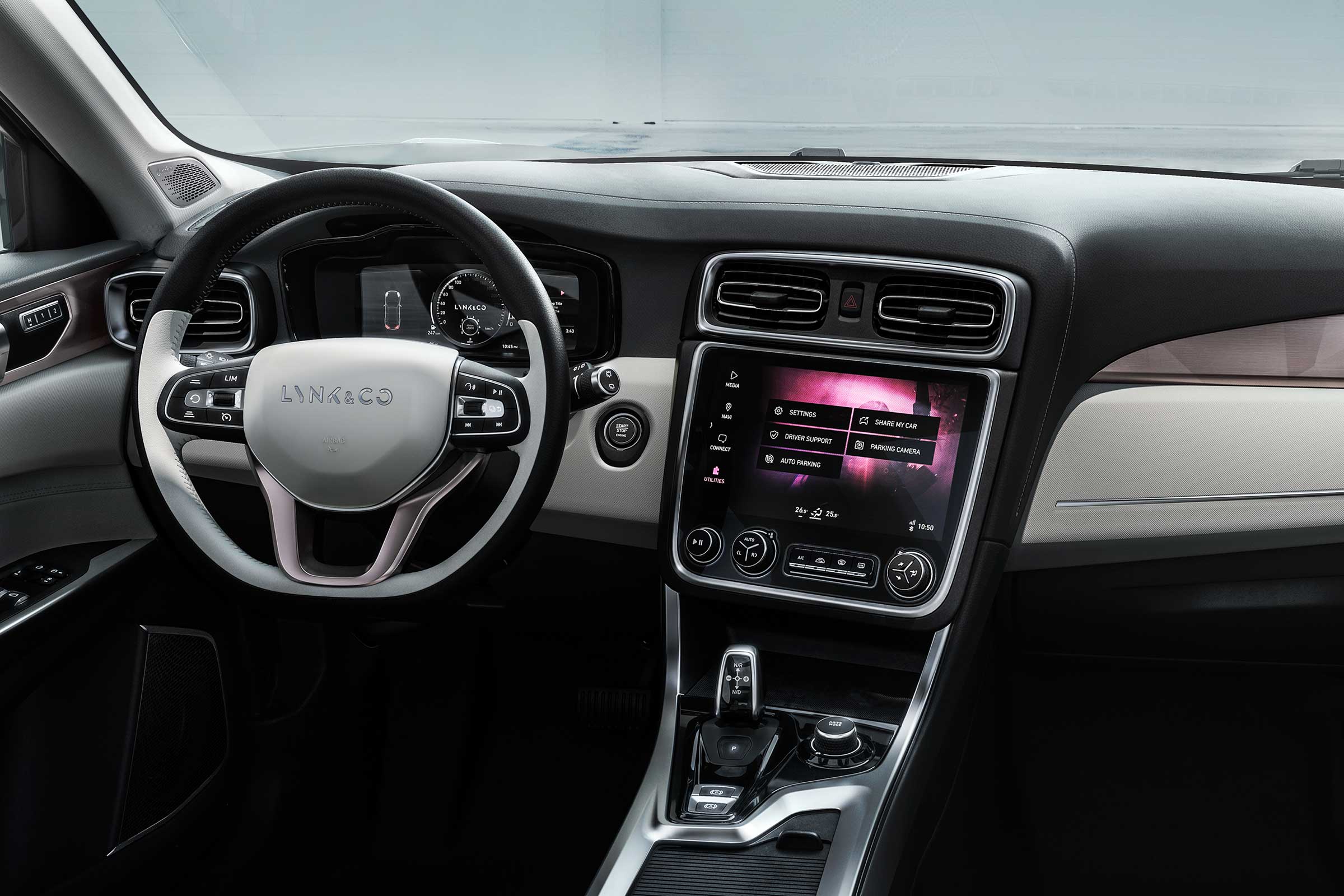 Like the outside, the 01's interior is conventional enough 