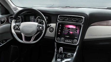 Like the outside, the 01's interior is conventional enough