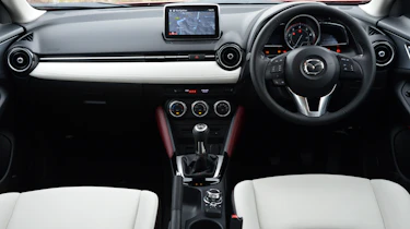Material quality is high inside the CX-3, and there is an upmarket ambience.