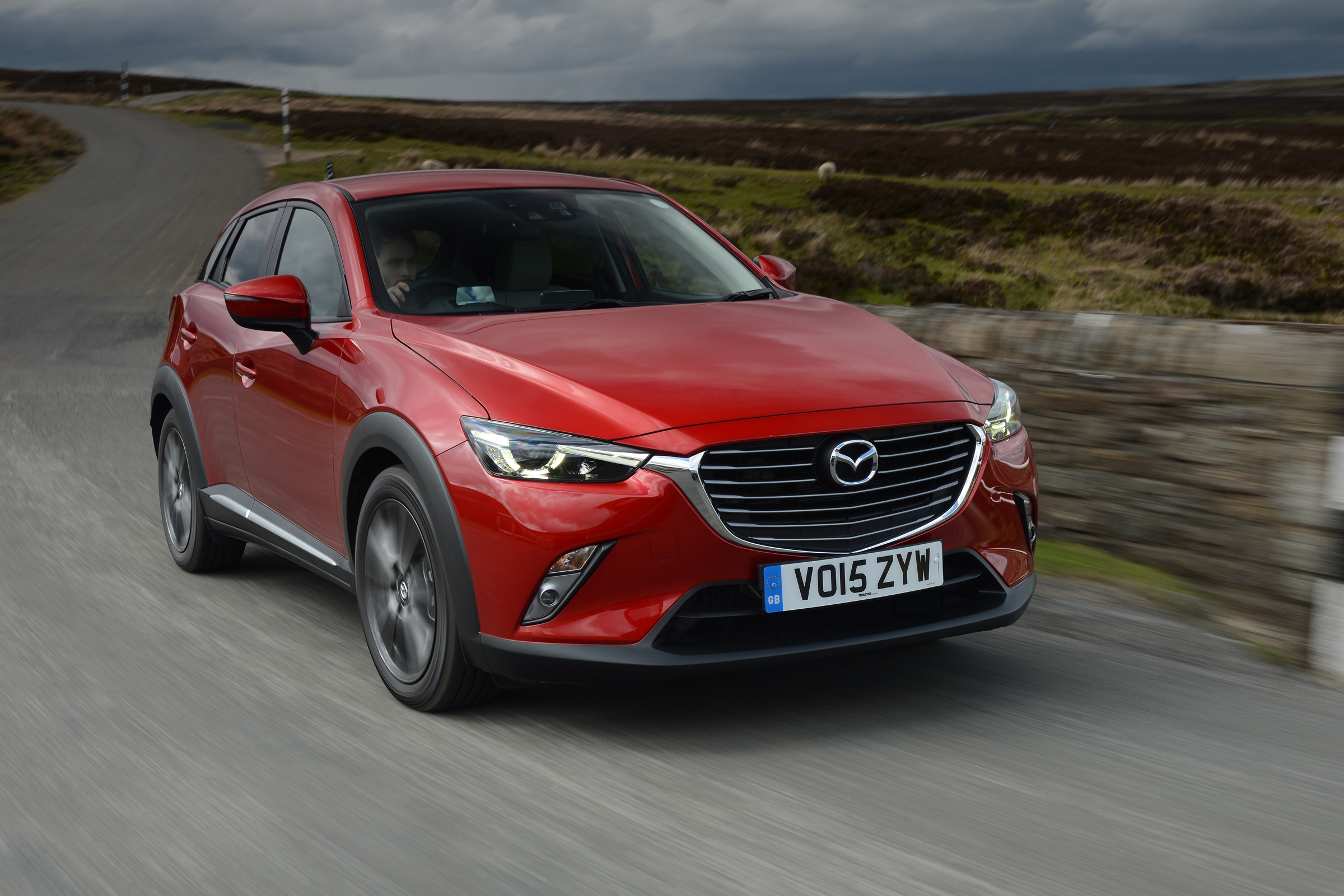 Mazda's sporty front end treatment gives the CX-3 an assertive look