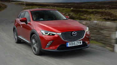 Mazda's sporty front end treatment gives the CX-3 an assertive look