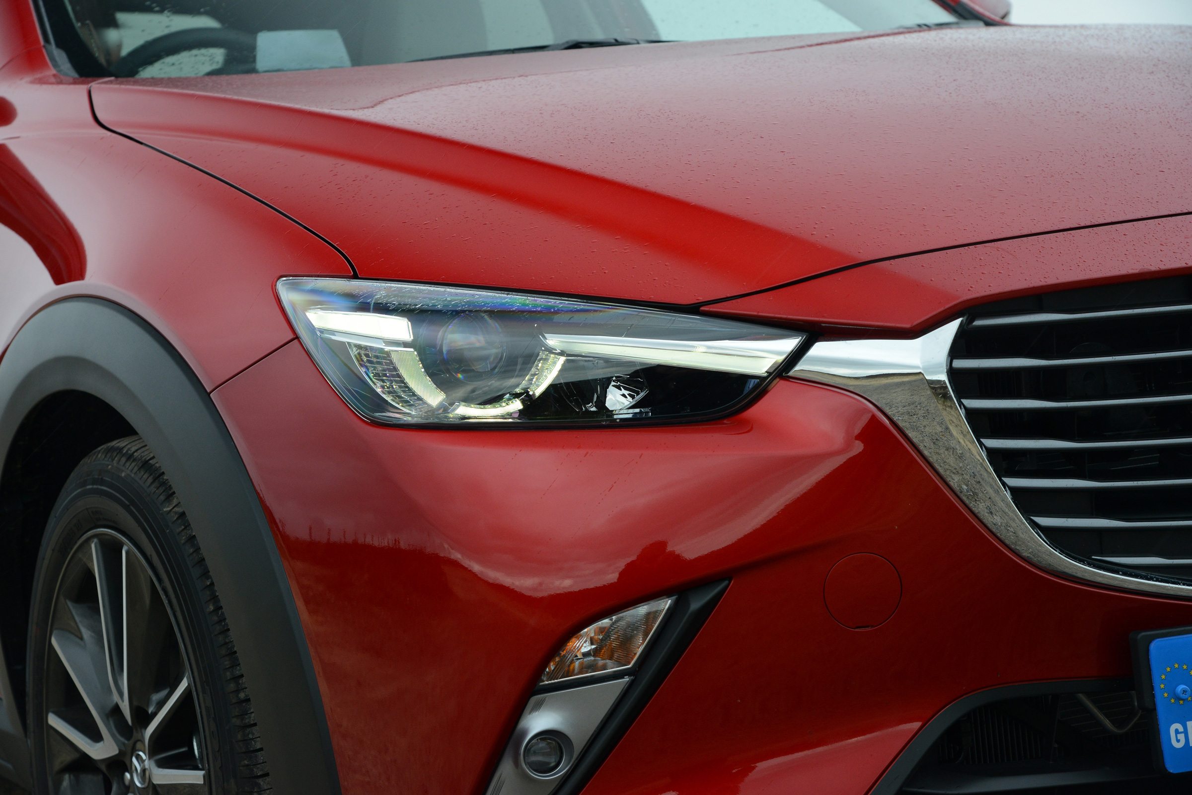 The way the front grille flows into the headlights is an attractive design feature