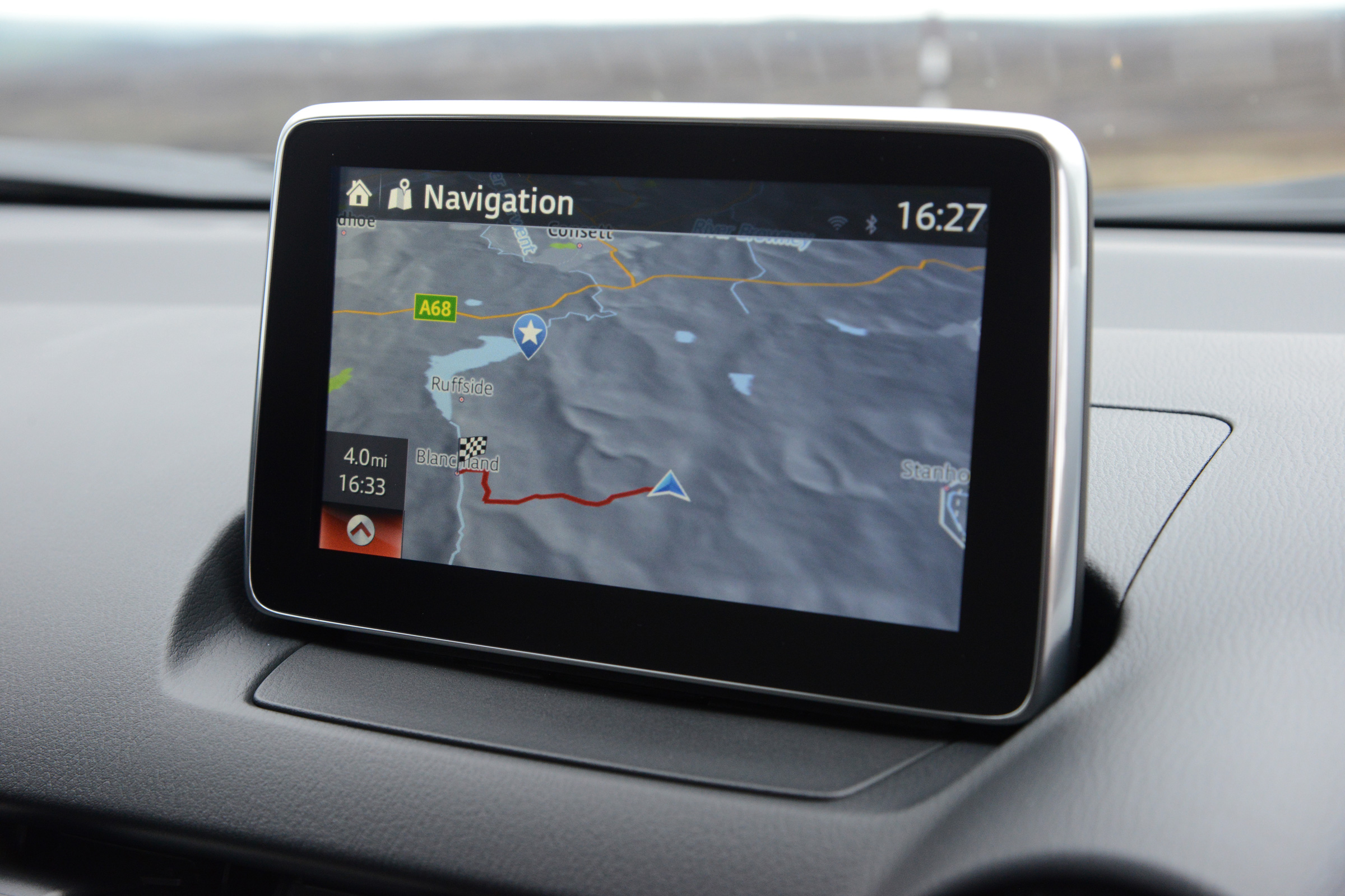 The Sat Nav provide smart graphics and useful functionality