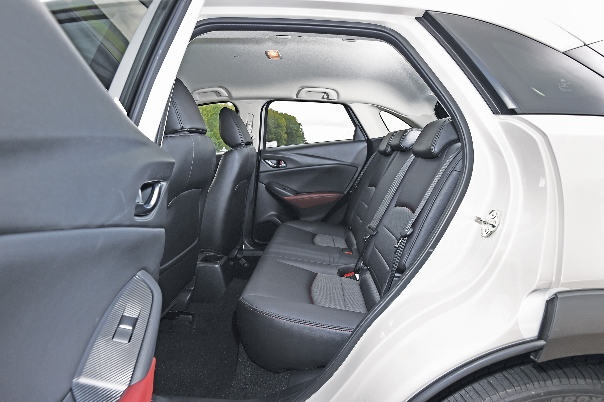 Rear seat legroom is generous but headroom is a little tight for taller passengers