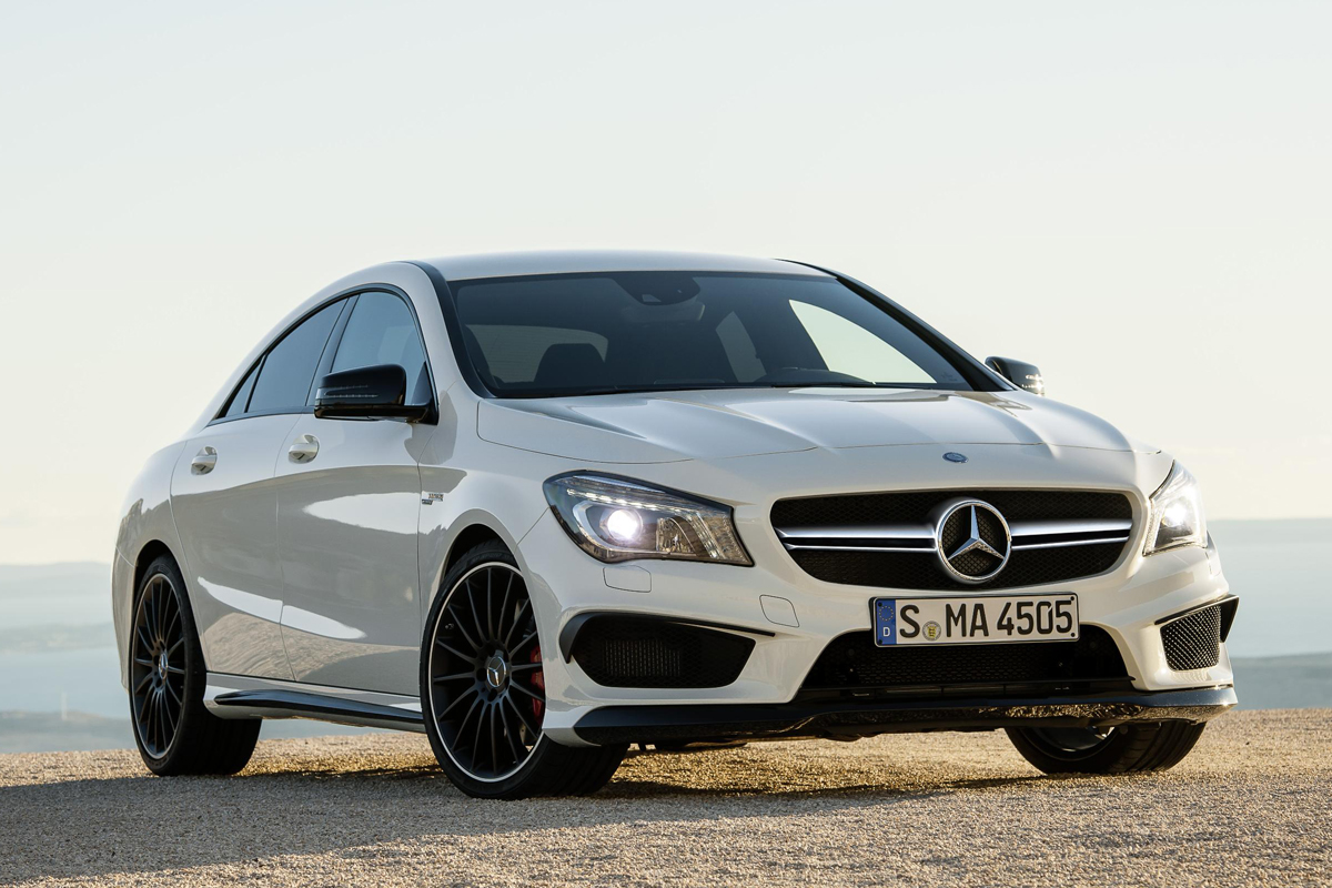 Mercedes CLA 45 AMG 2013 front quarter