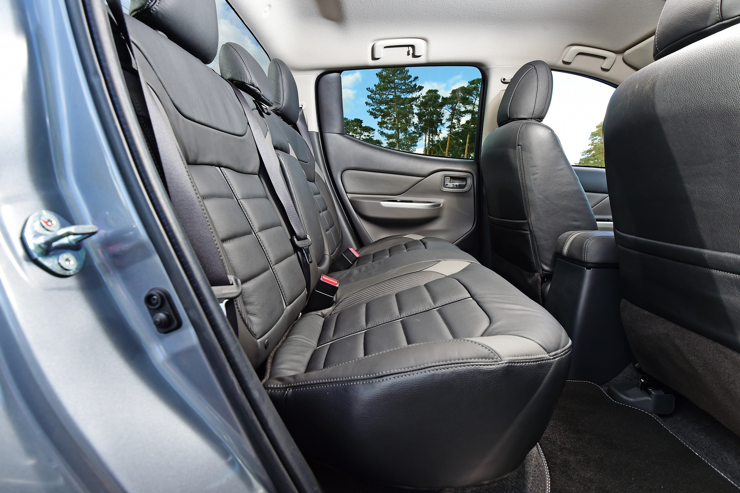 The L200 is only sold as a double-cab pickup, so all have seating for five