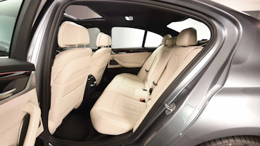 Sitting in the back of the latest 5 Series is no hardship: leg and headroom are excellent