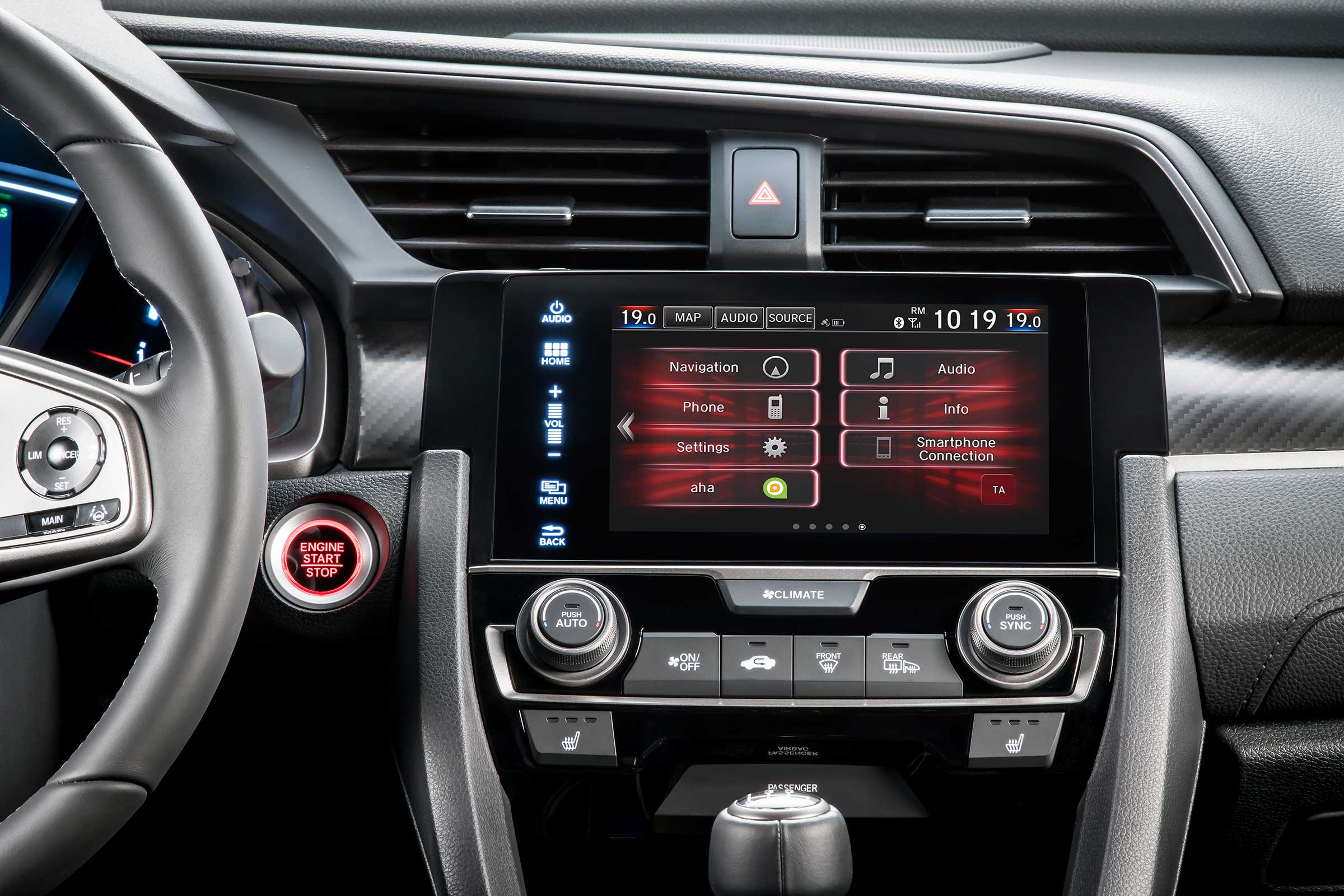 Up-to-date infotainment will be a feature of the latest Honda Civic hatchback