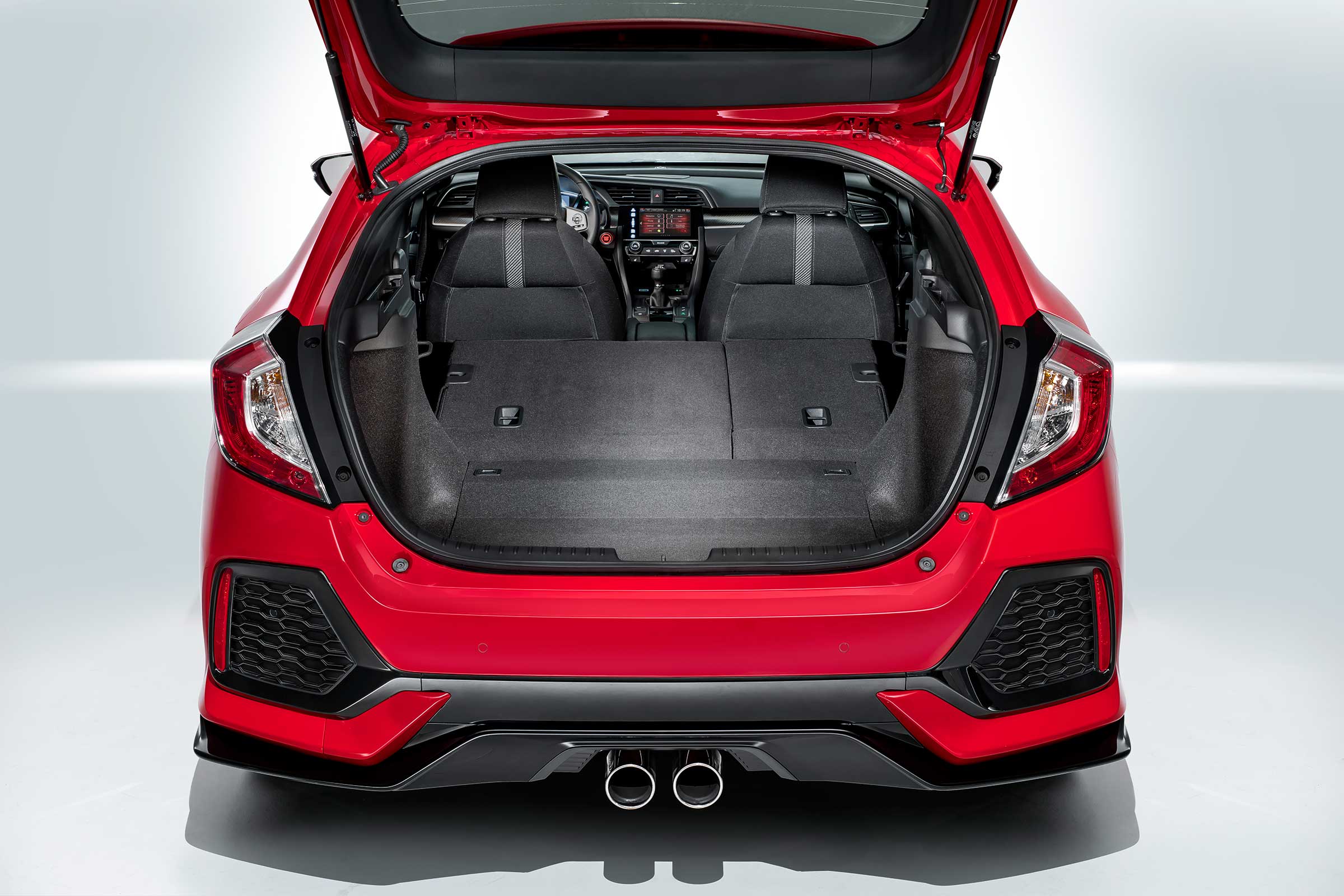 The rear seats drop in true hatchback style.