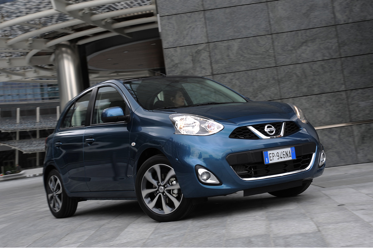Nissan Micra hatchback 2013 front quarter cornering