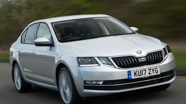 Skoda Octavia driving - silver