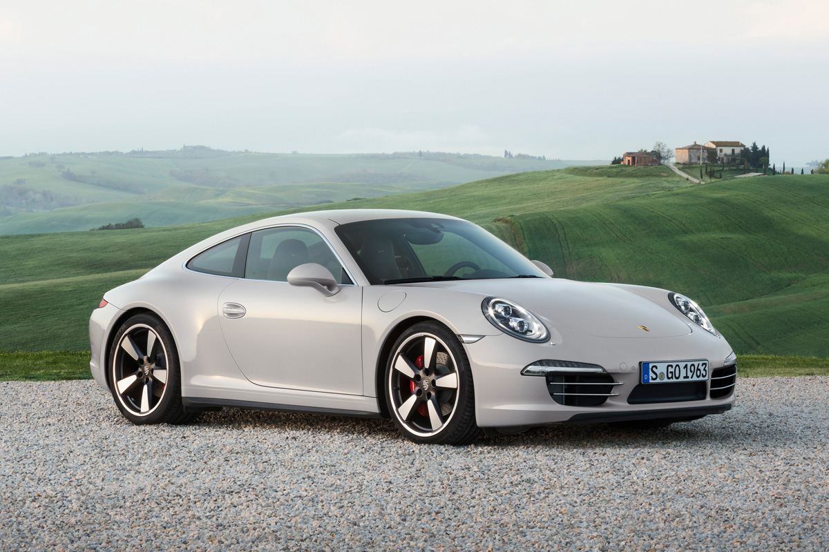 Porsche 911 50 Years Edition coupe front quarter static