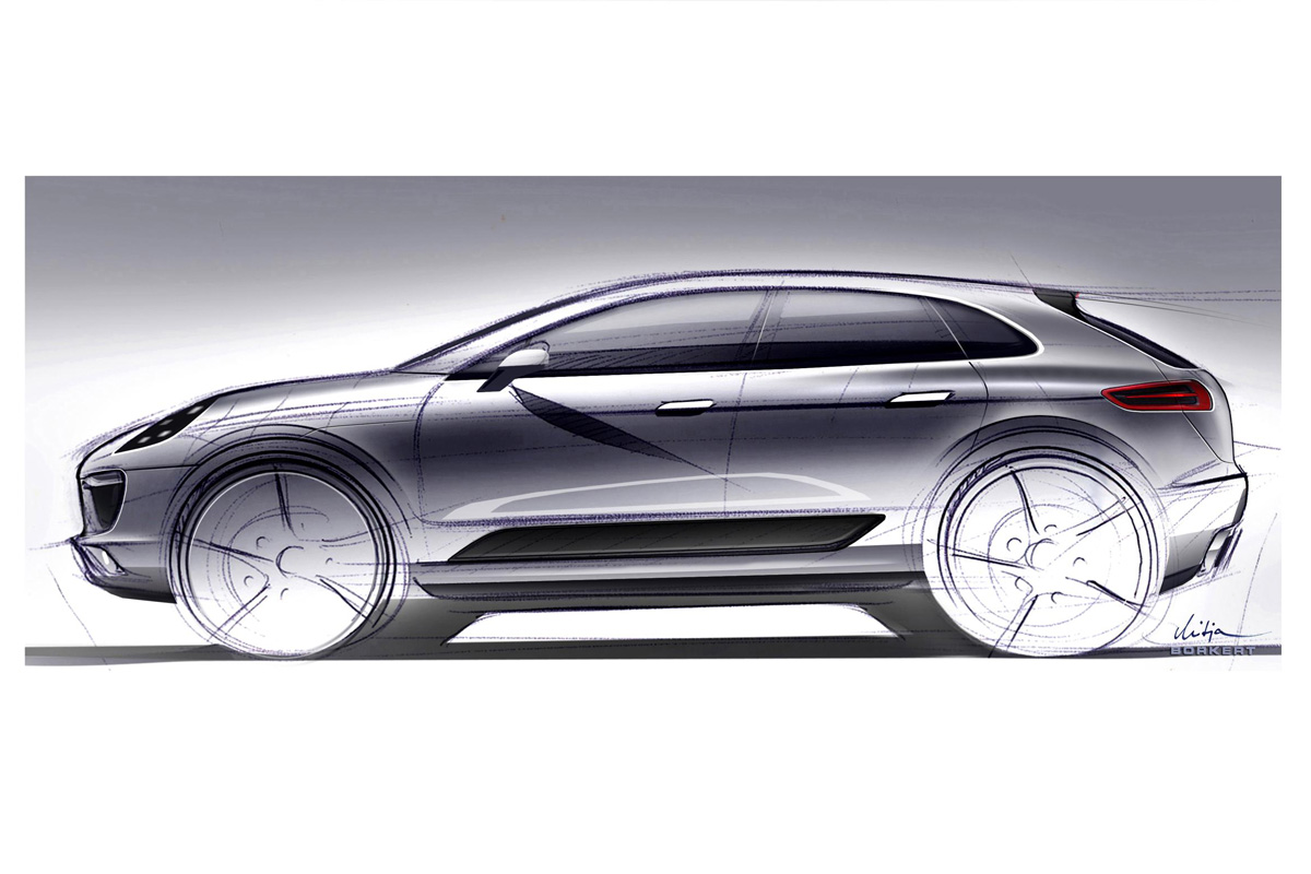 Porsche Macan SUV 2013 drawing
