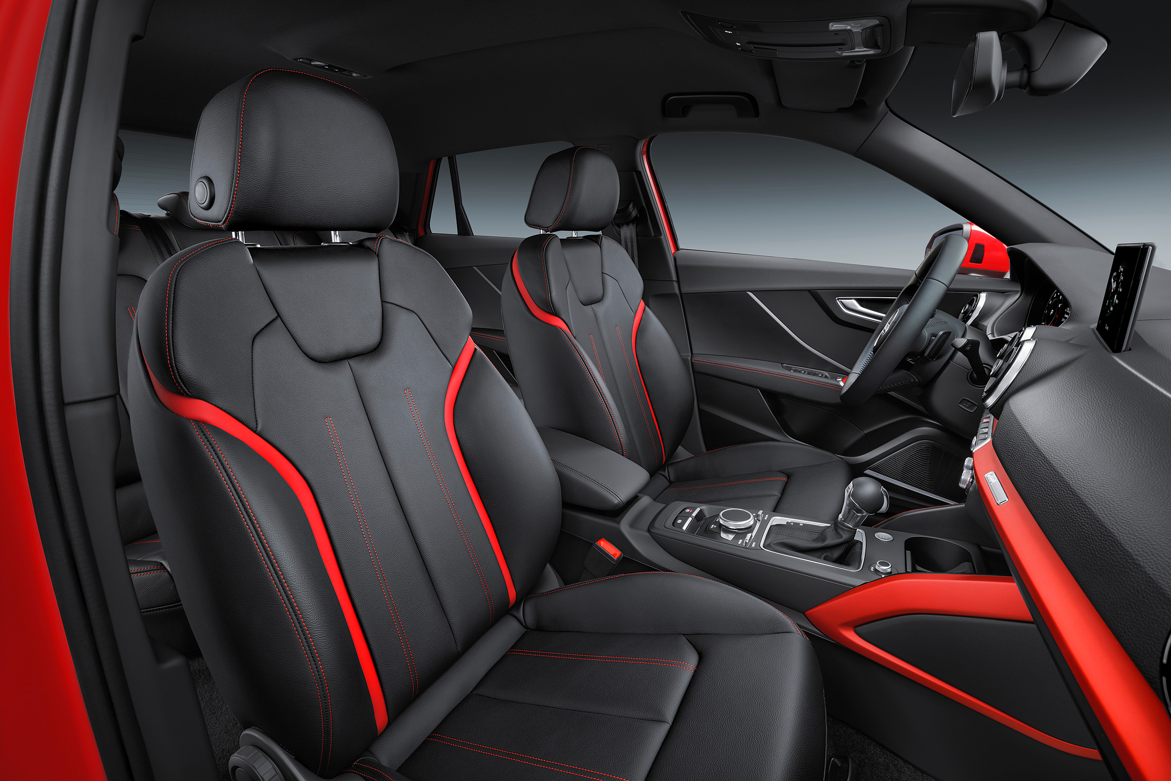 Colour-coded contrasting panels can be selected with the Milano leather option.