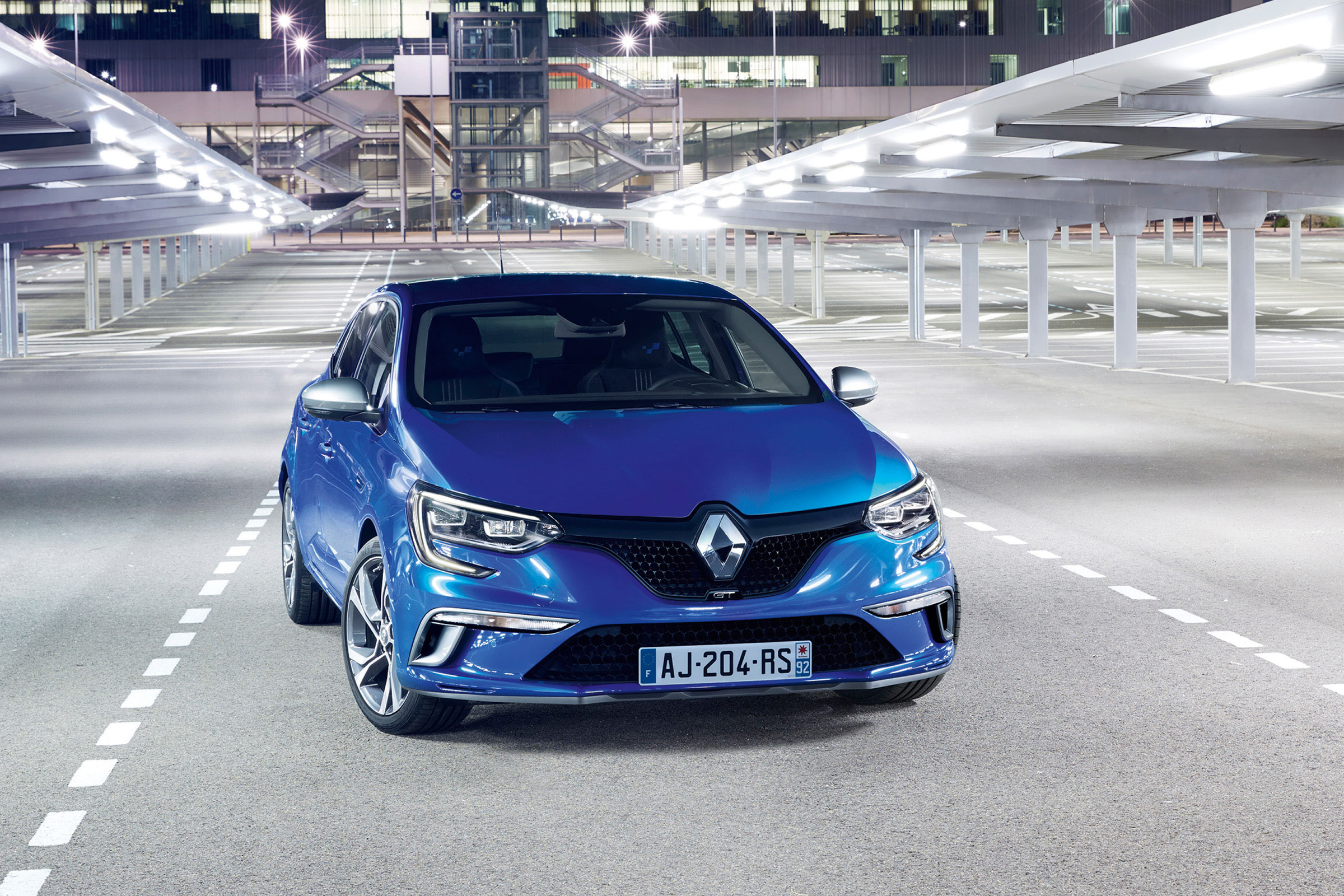 The range-topping GT model has larger front air intakes and a black mesh grille at the front.