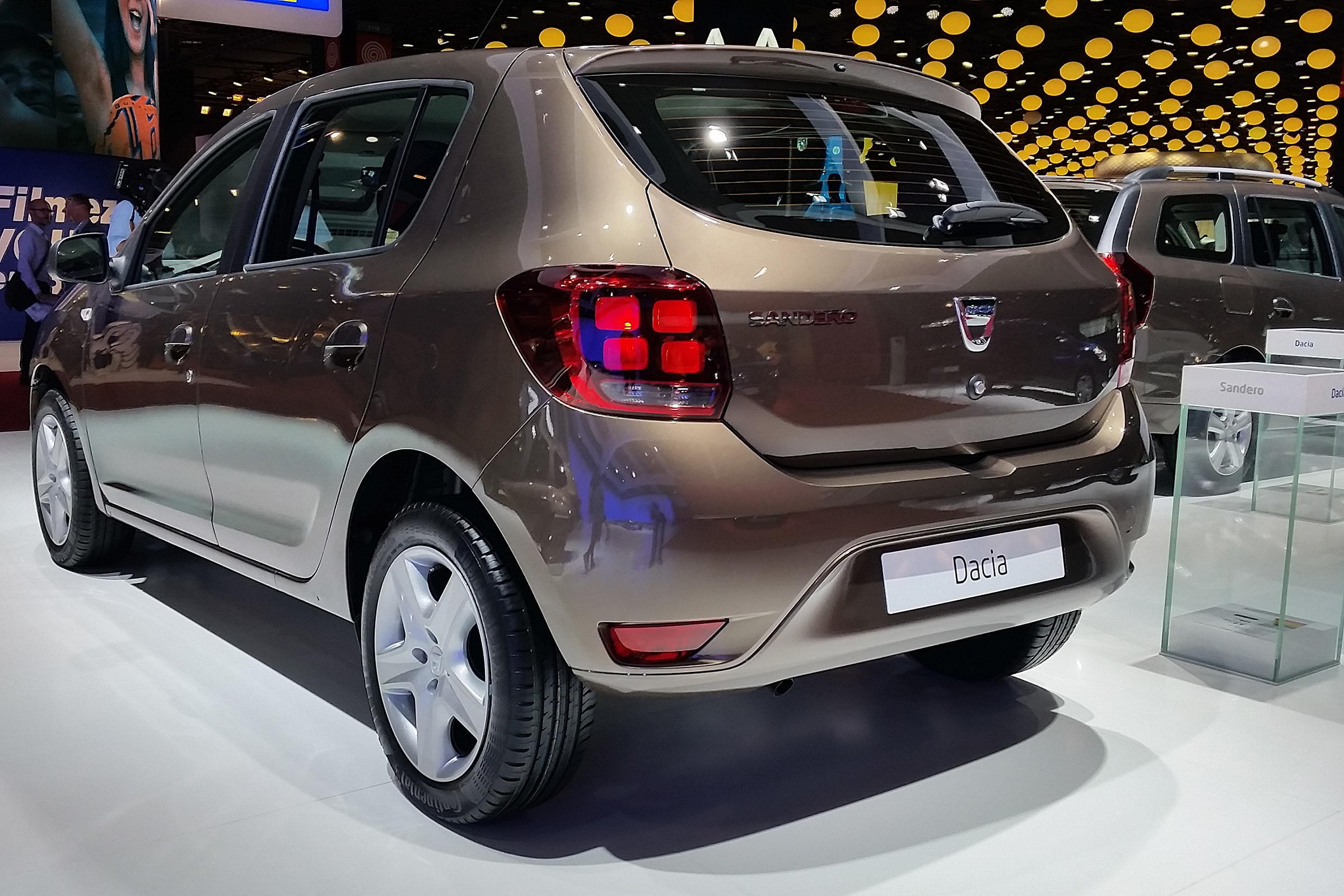 Newly designed 'four square' rear lights are a Dacia signature
