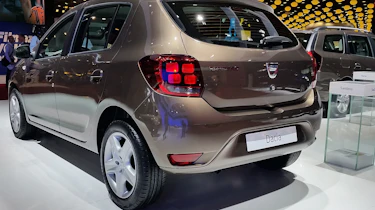 Newly designed 'four square' rear lights are a Dacia signature