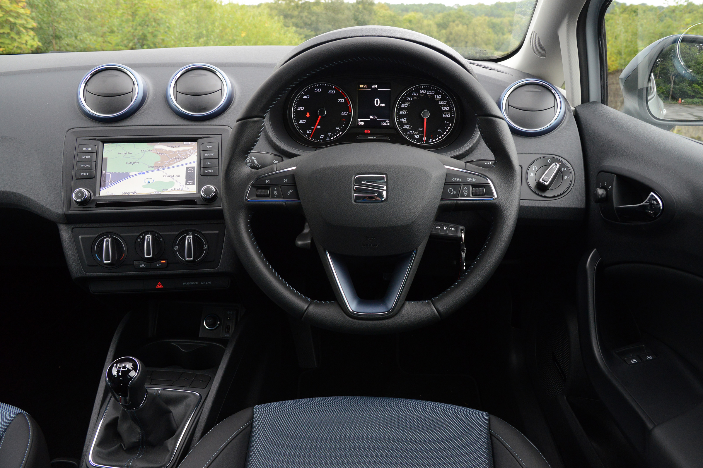 The Ibiza's interior is starting to lag behind more modern rivals, but it's still solid and well laid-out