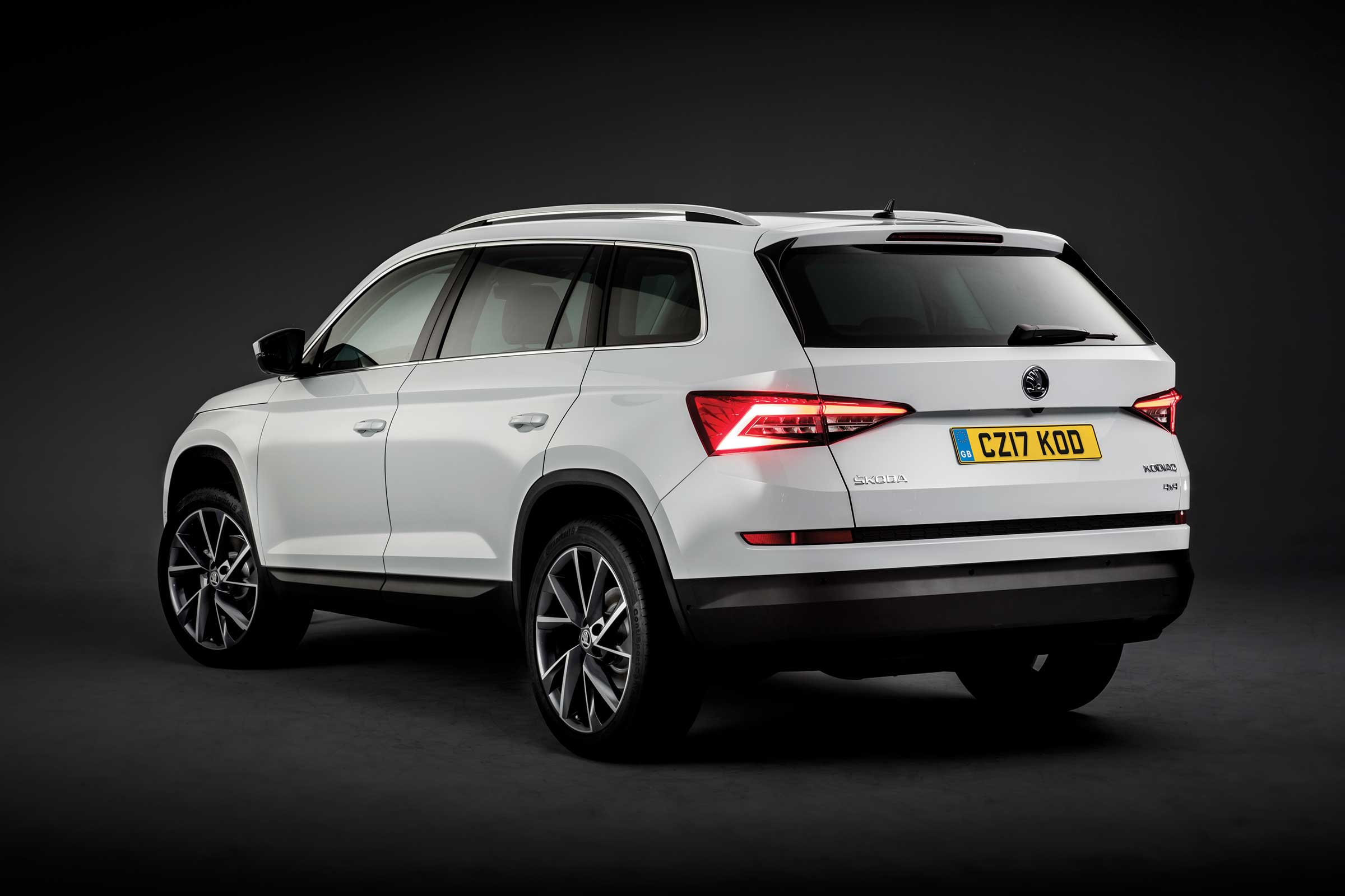 Sharp design of the rear light clusters give the Skoda Kodiaq a distinctive look