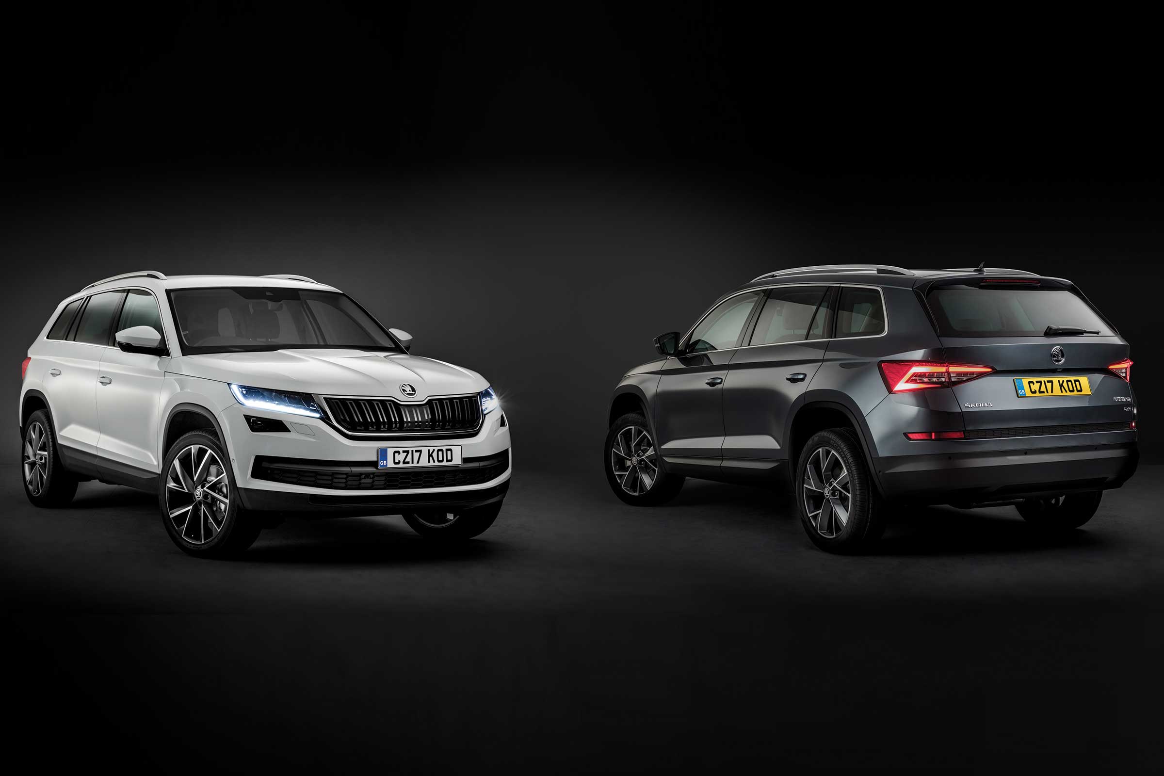 The new Skoda Kodiaq is available in a range of colours - not just black and white