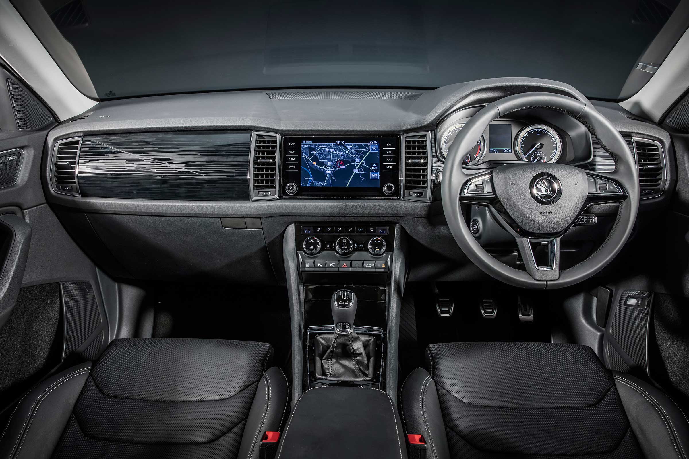 The new Skoda Kodiaq's interior design uses many familiar Volkswagen Group styling cues