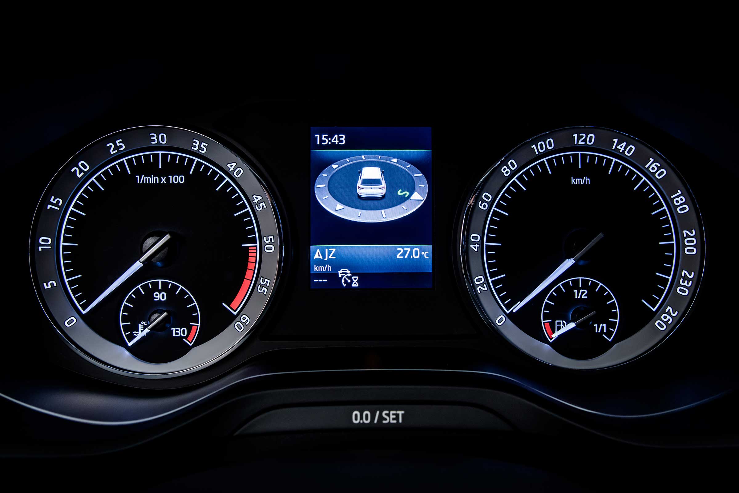 Instrument dials are clear and easy to read