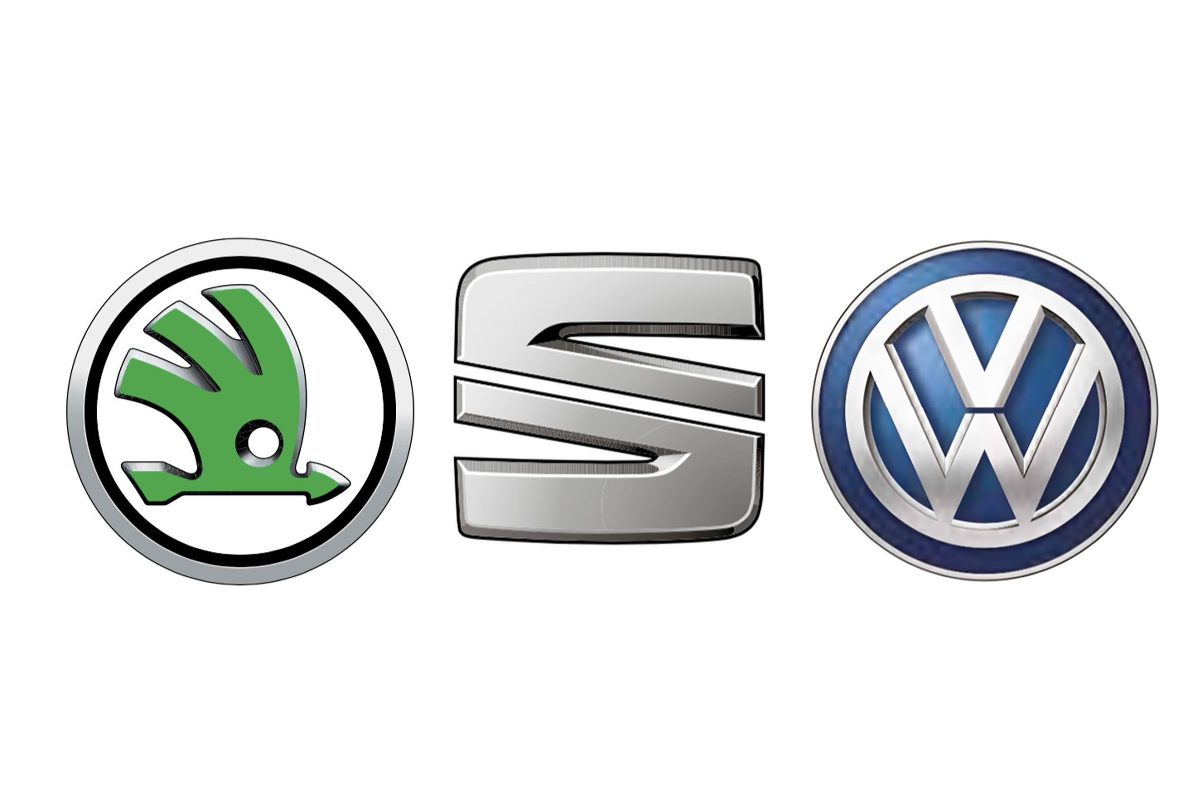 SEAT, Skoda and Volkswagen brand comparison images