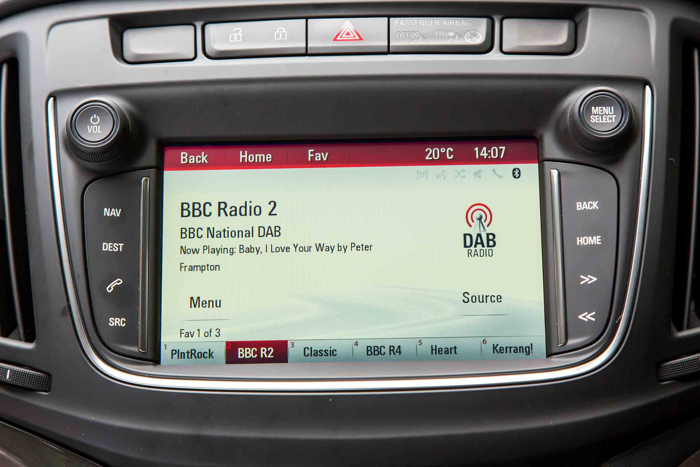 DAB digital radio is among the entertainment options