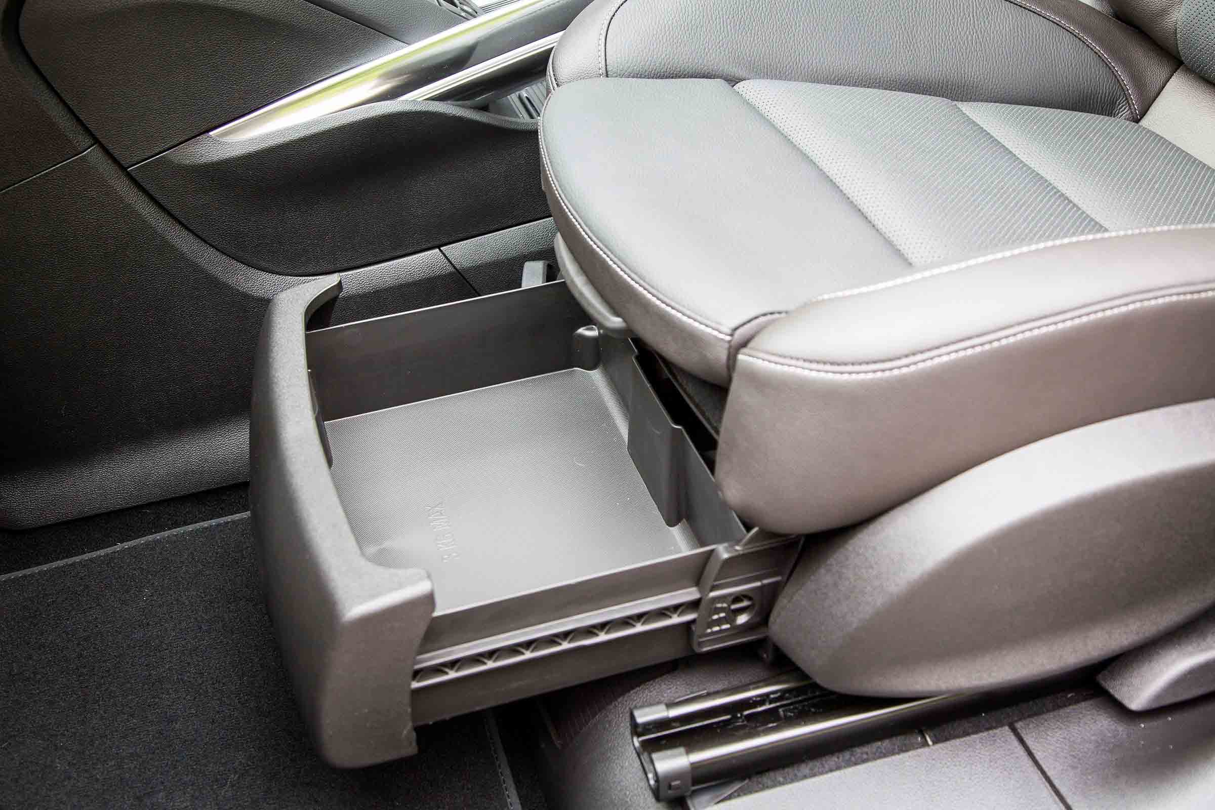 The interior is dotted with lots of useful storage areas