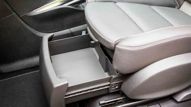 The interior is dotted with lots of useful storage areas