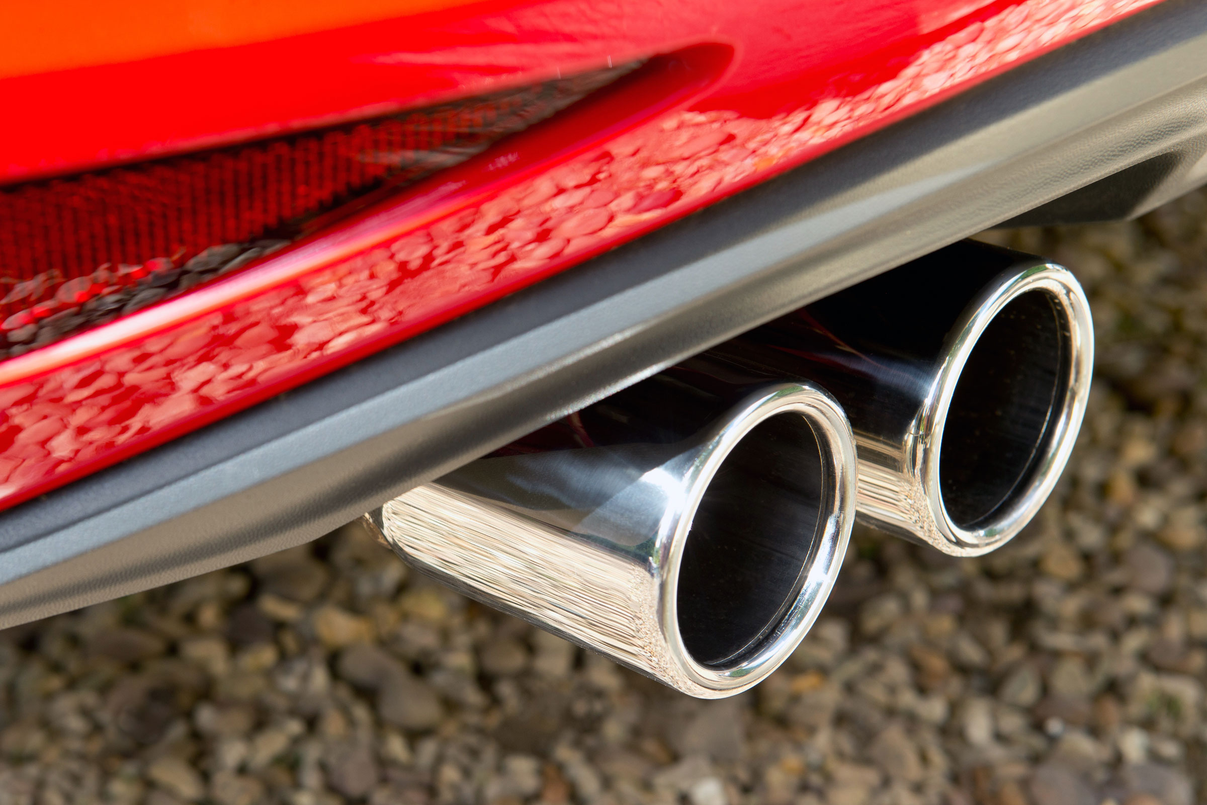 Twin, chromed exhaust exits distinguish the GTD from other diesel Golf models