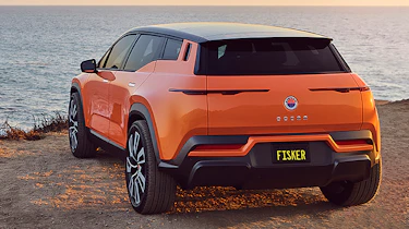 Fisker Ocean in orange - rear