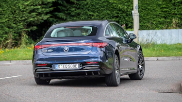Mercedes EQS hatchback rear cornering