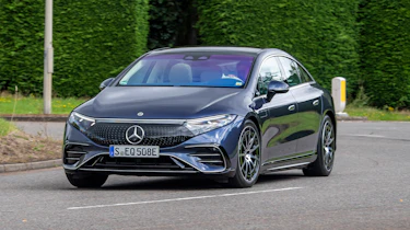 Mercedes EQS hatchback front cornering