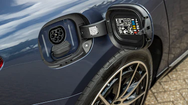 Mercedes EQS hatchback charging flap